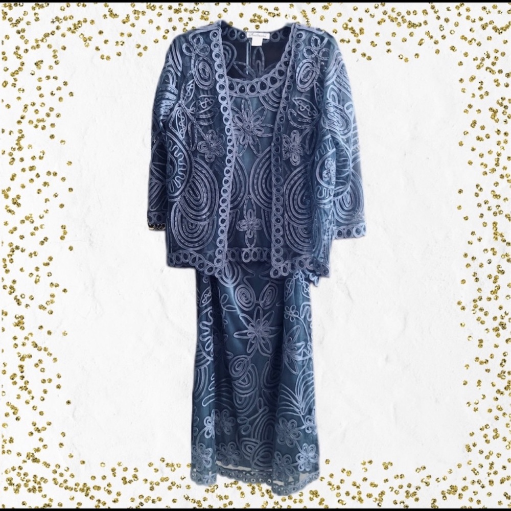 Soulmates Blue and Silver Wedding Dress